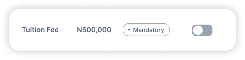 Tuition fee row